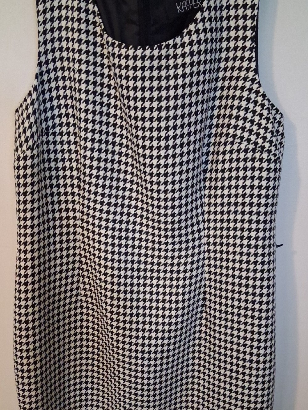 Kasper Black and White Houndstooth Blazer and Dress - Picture 4 of 16